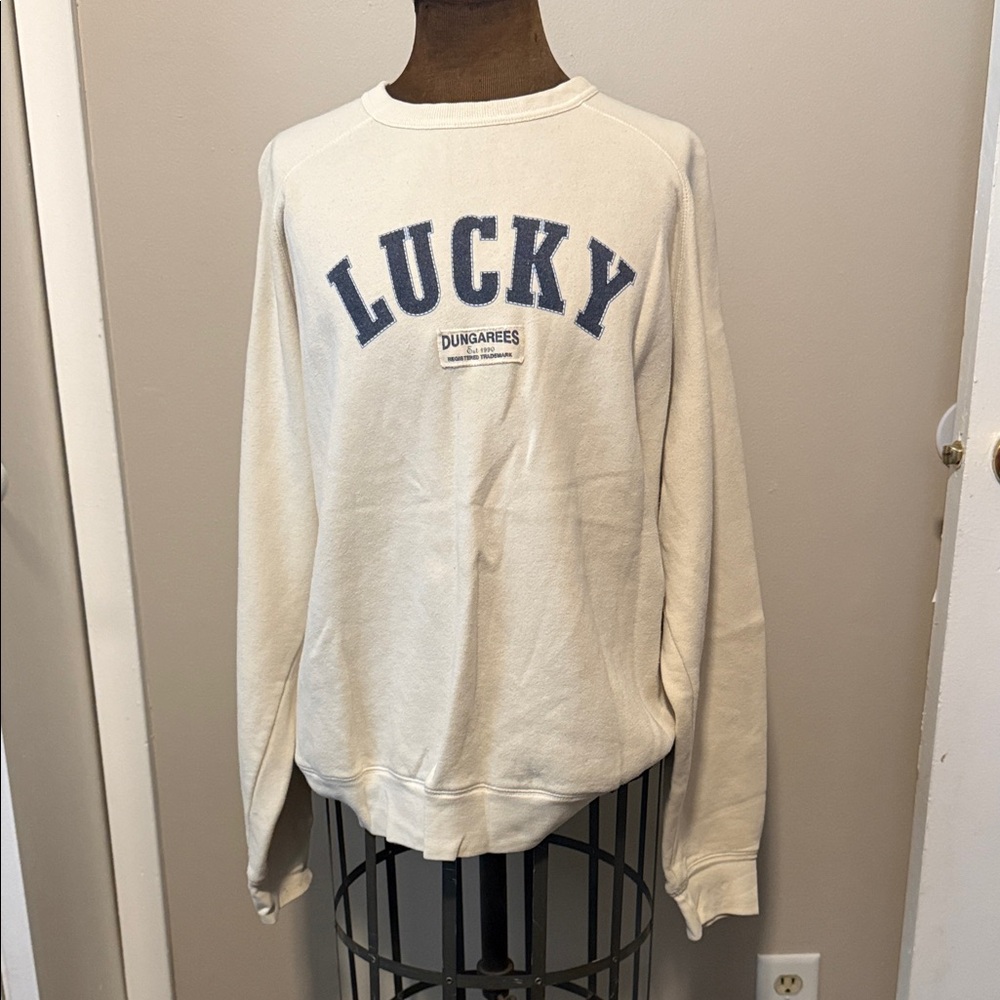 Lucky Brand Sweatshirt with Blue Lettering